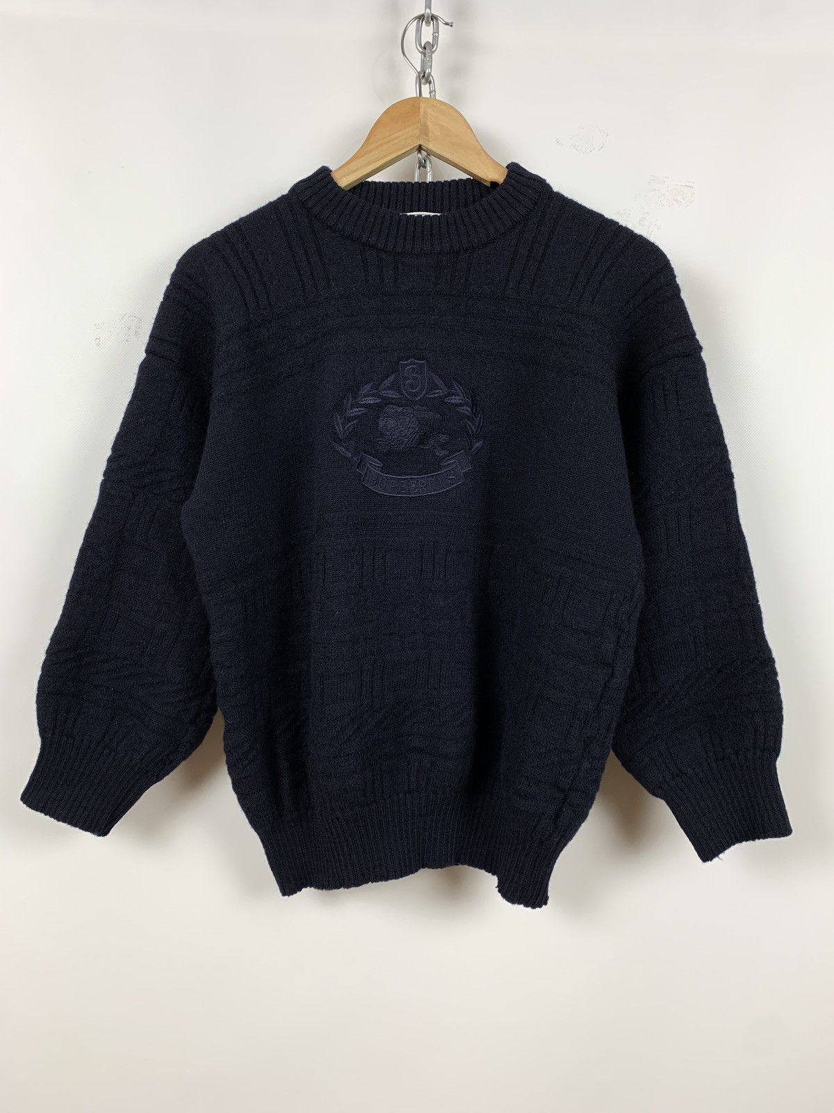 Burberry Vintage Burberrys Big Logo Wool Sweater Size M / US 6-8 / IT 42-44 - 1 Thumbnail