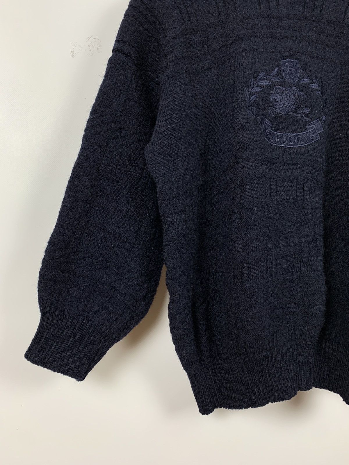 Burberry Vintage Burberrys Big Logo Wool Sweater Size M / US 6-8 / IT 42-44 - 6 Thumbnail