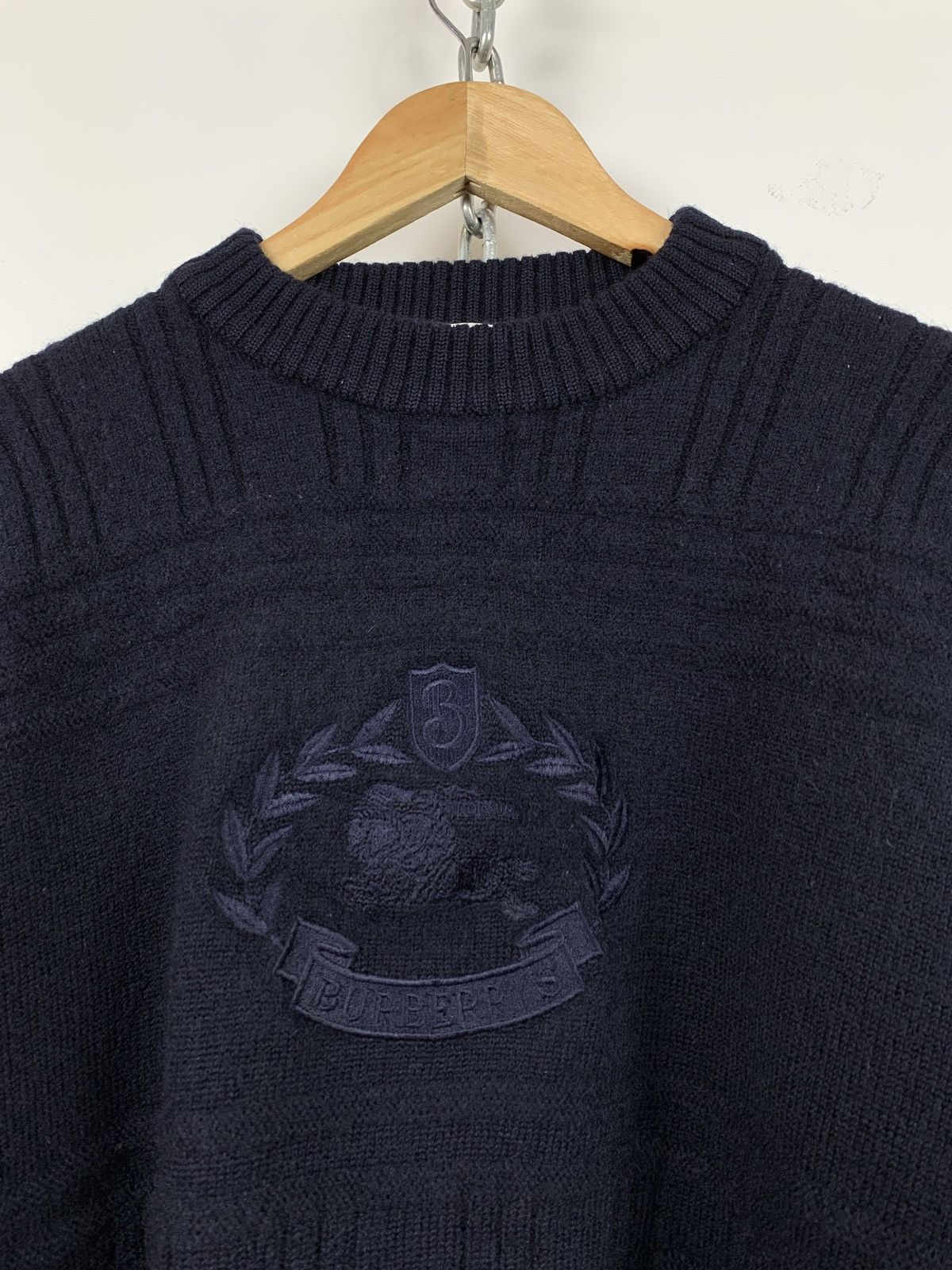 Burberry Vintage Burberrys Big Logo Wool Sweater Size M / US 6-8 / IT 42-44 - 5 Thumbnail