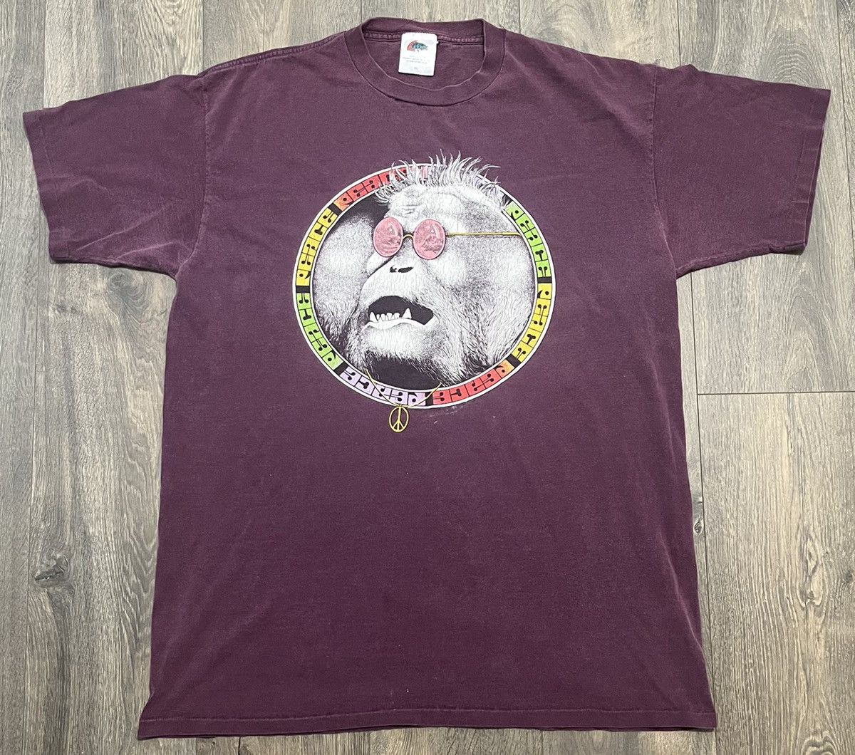 Vintage Single Stitch Life Forms Peace Gorilla Tee