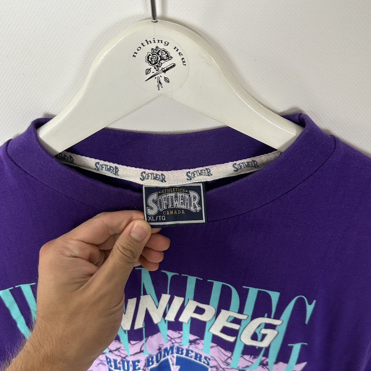NFL Vintage 90s 1991 Winnipeg Blue Bombers ACIC Majestic tee NfL Size US XL / EU 56 / 4 - 4 Thumbnail