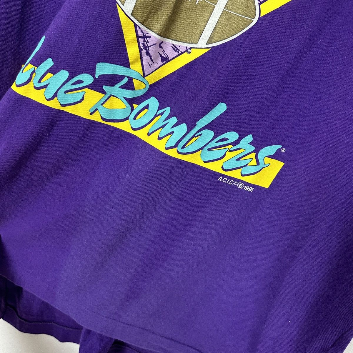 NFL Vintage 90s 1991 Winnipeg Blue Bombers ACIC Majestic tee NfL Size US XL / EU 56 / 4 - 8 Thumbnail