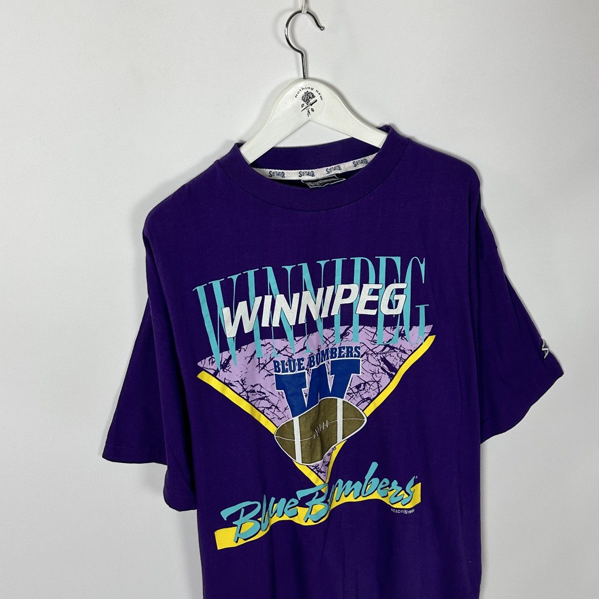 NFL Vintage 90s 1991 Winnipeg Blue Bombers ACIC Majestic tee NfL Size US XL / EU 56 / 4 - 3 Thumbnail