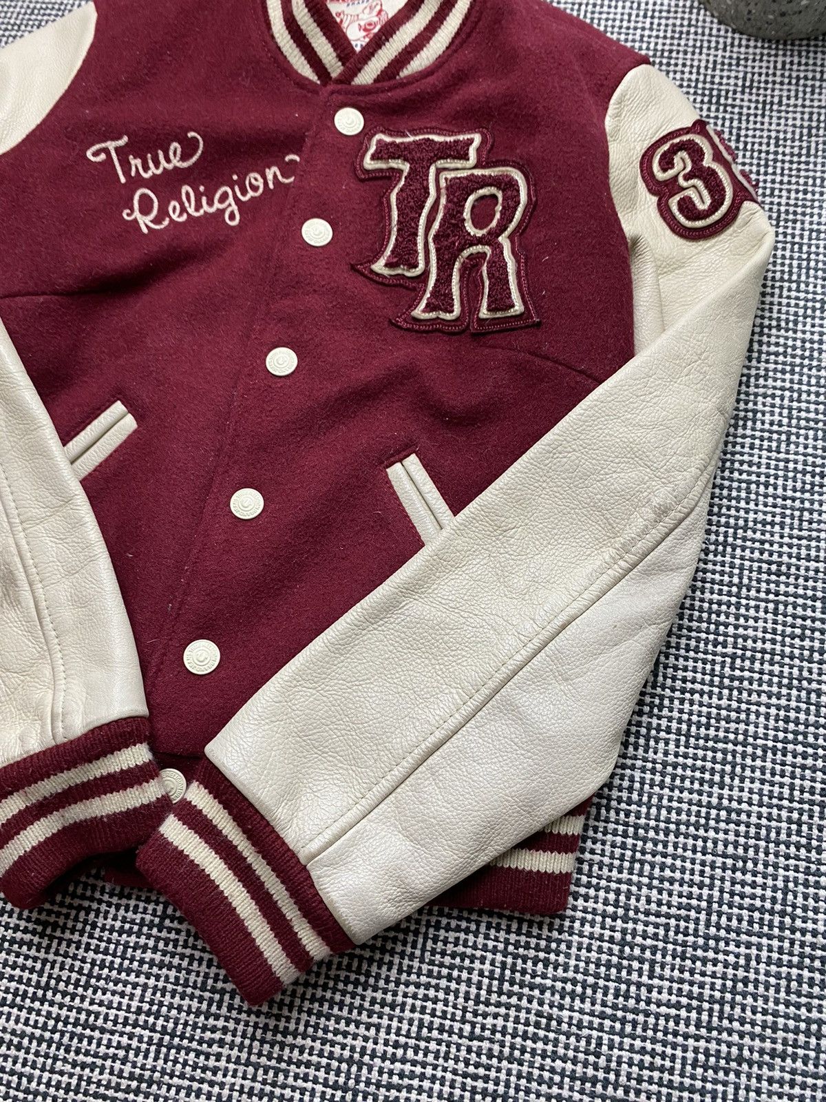 True Religion × Vintage Rare vintage Spartans True religion wool jacket bombers y2k Size XS / US 0-2 / IT 36-38 - 7 Thumbnail