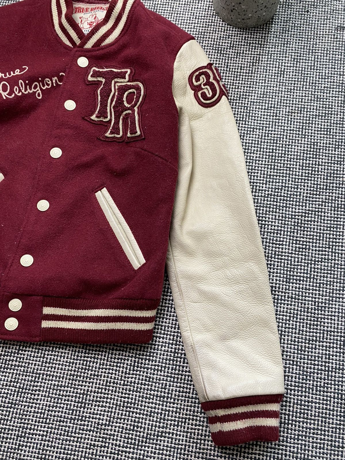 True Religion × Vintage Rare vintage Spartans True religion wool jacket bombers y2k Size XS / US 0-2 / IT 36-38 - 2 Thumbnail