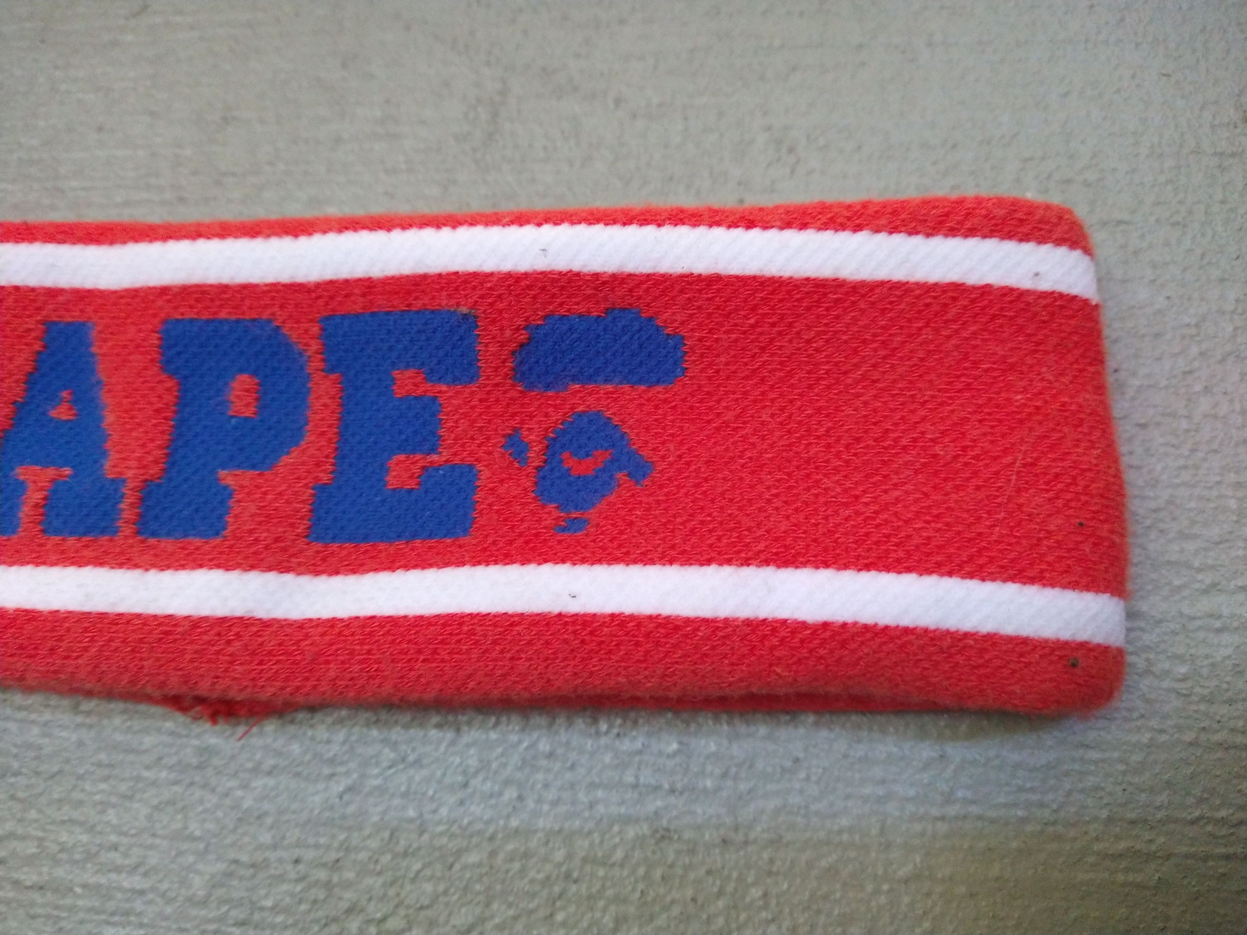 Bape A Bathing Ape Headband Red-Orange Blue SS19 Striped Ape Size ONE SIZE - 3 Thumbnail