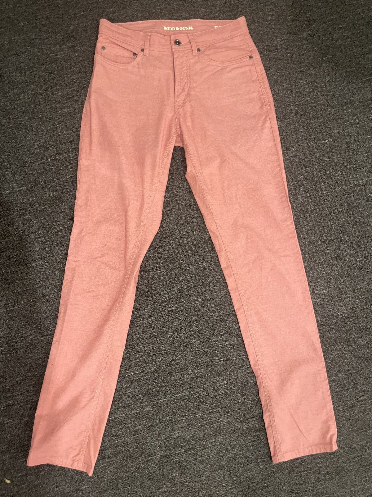Preppy Slim Fit Red Pants