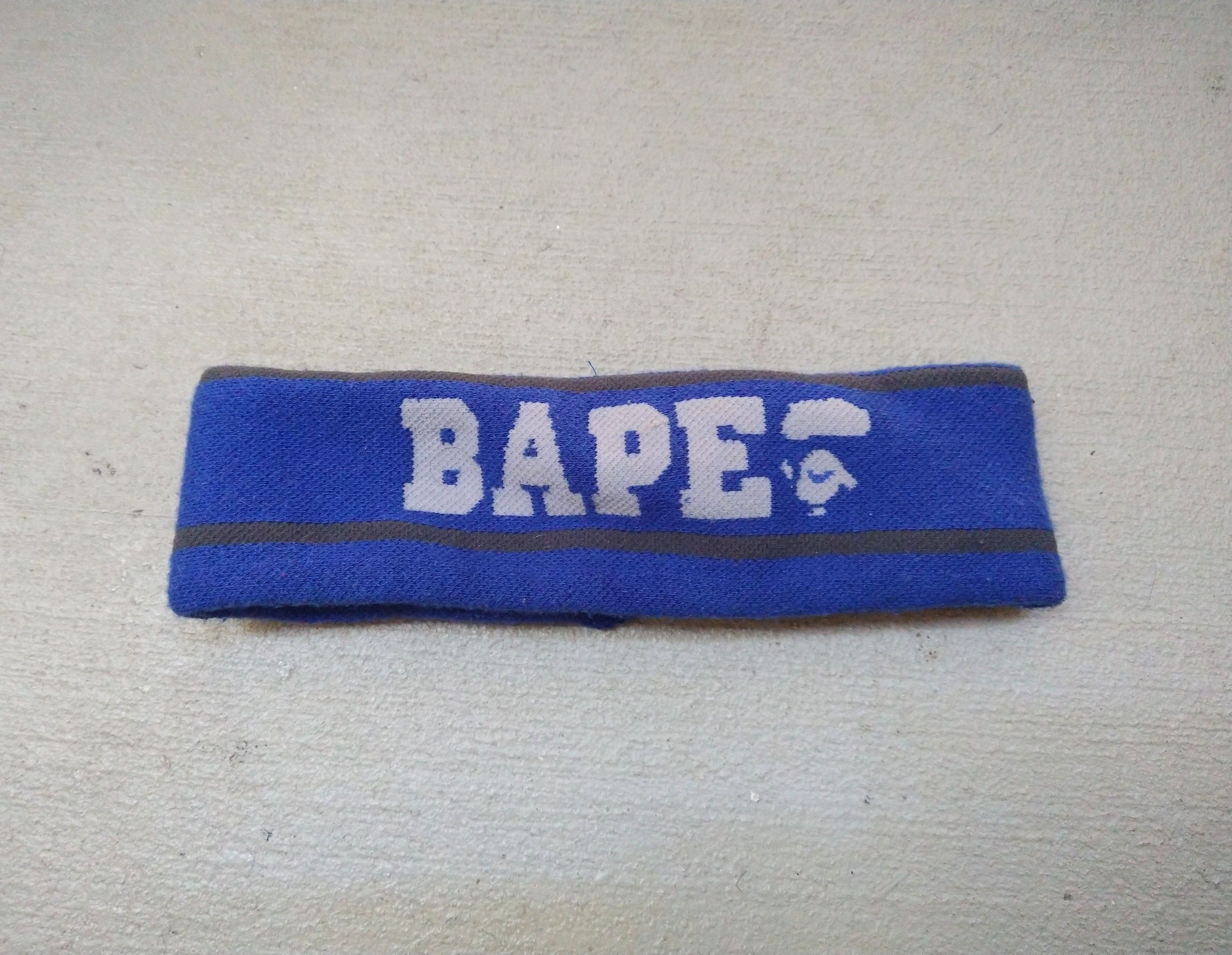 Bape A Bathing Ape Headband Blue Gray SS19 Striped Ape Size ONE SIZE - 1 Thumbnail