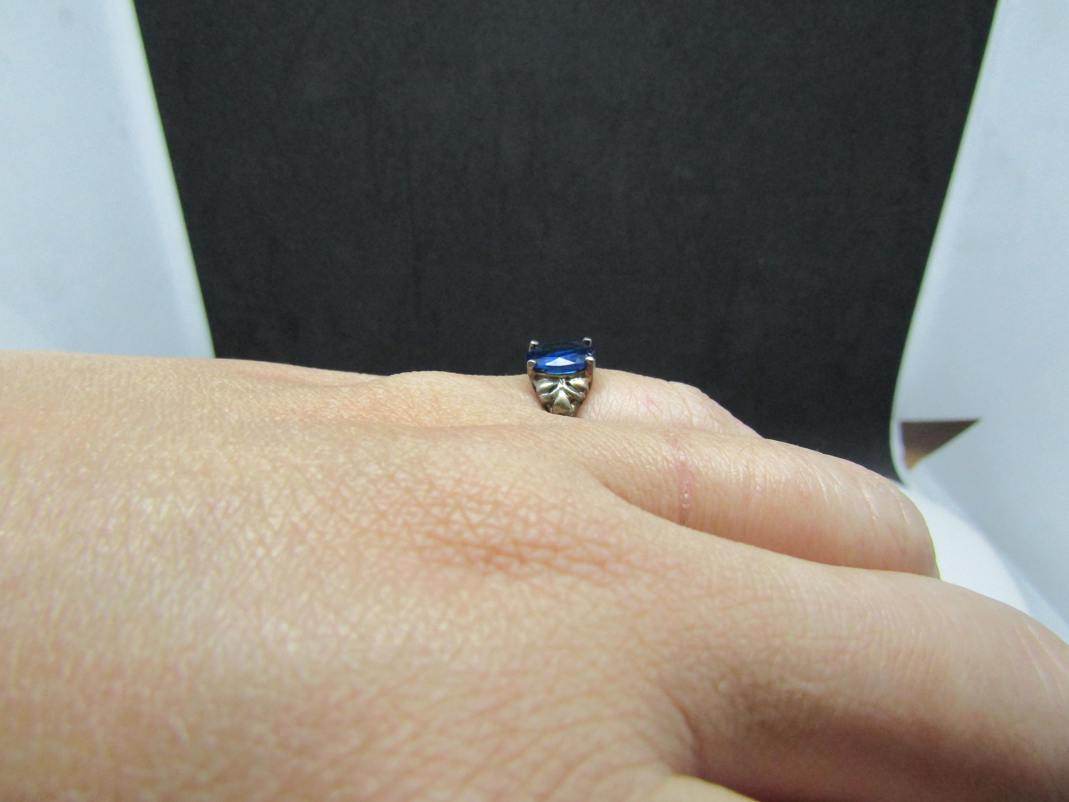 Jewelry Blue Cz Bronze ring - Size 6.75 Size ONE SIZE - 4 Thumbnail