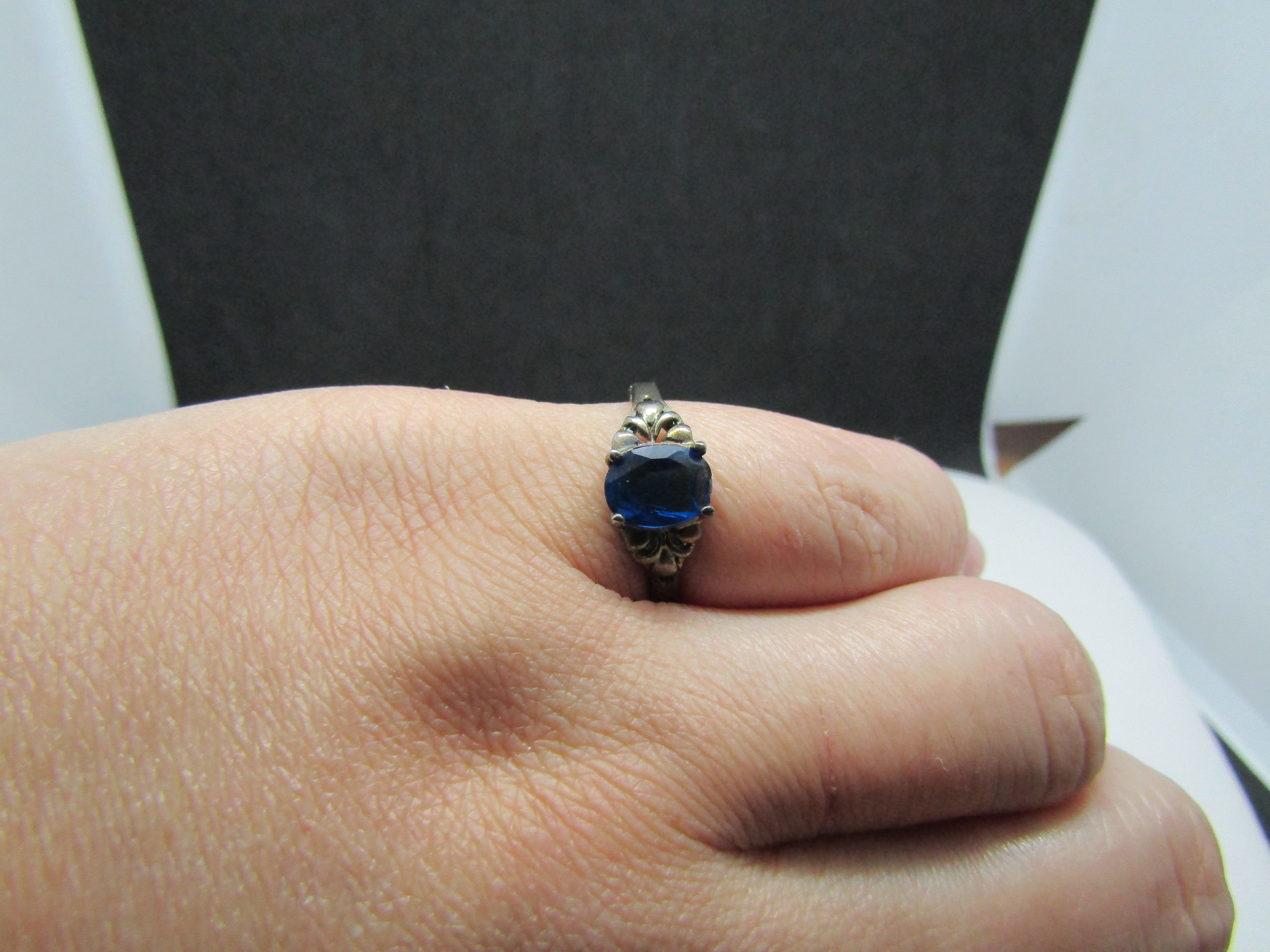 Jewelry Blue Cz Bronze ring - Size 6.75 Size ONE SIZE - 3 Thumbnail