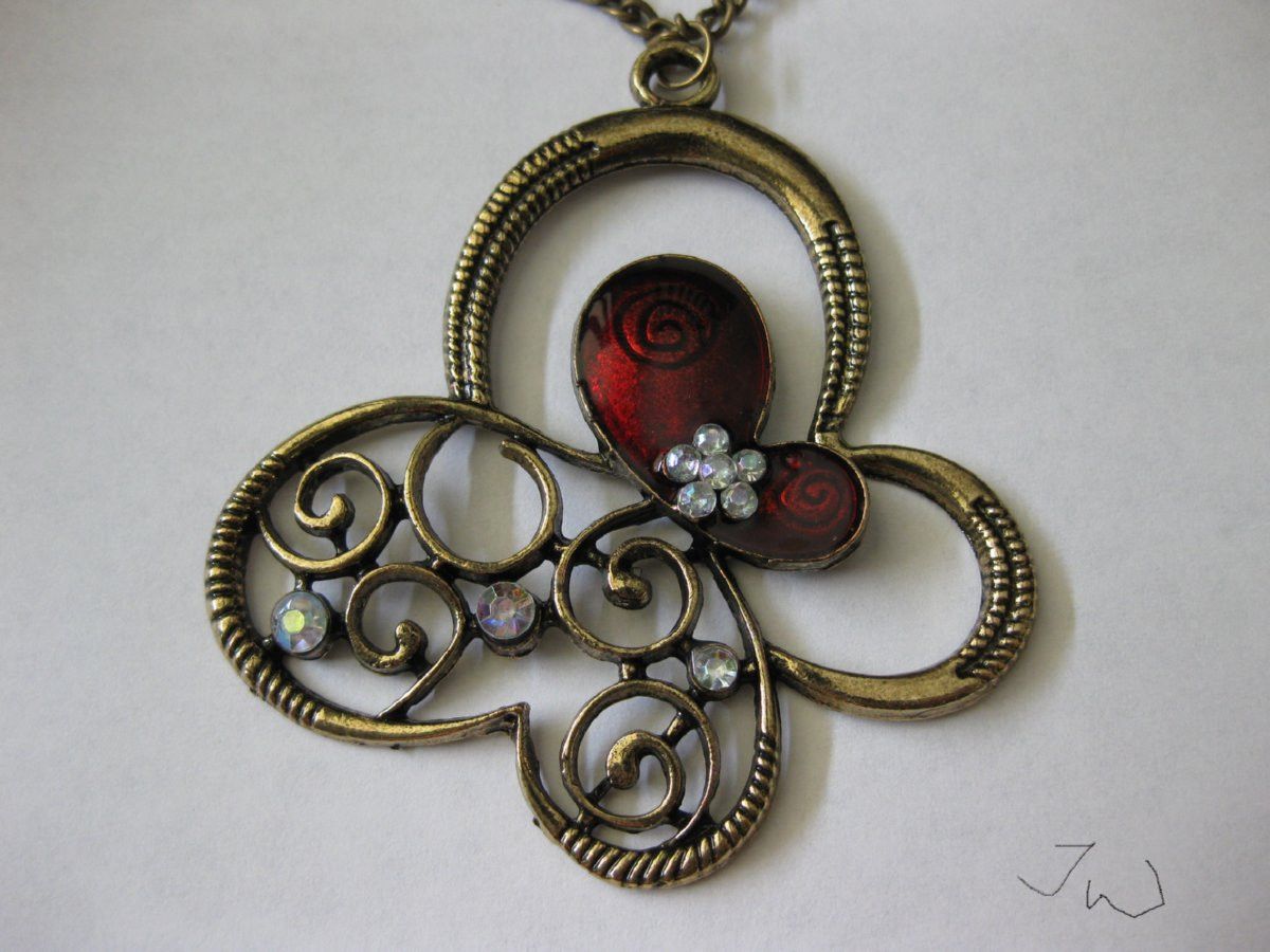 Jewelry Butterfly Bronze Chain Necklace Size ONE SIZE - 2 Thumbnail