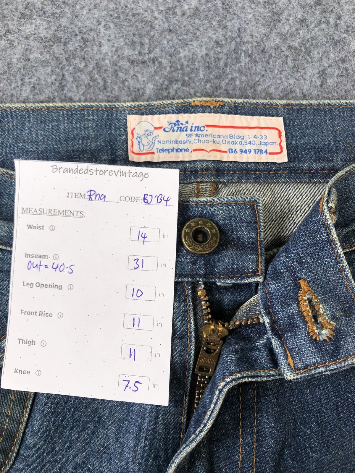 If Six Was Nine Vintage 90s🔥RNA INC🔥Thrashed Hybrid Flared Jeans LGB Size 28" / US 6 / IT 42 - 6 Thumbnail