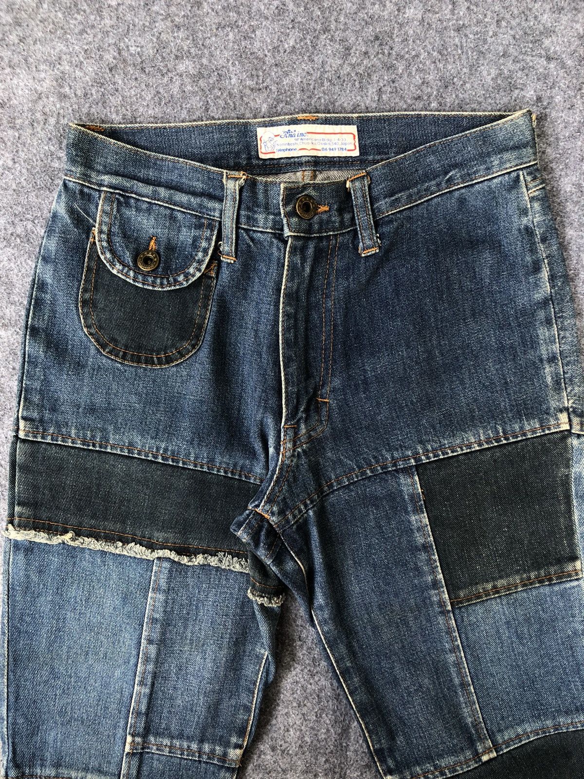 If Six Was Nine Vintage 90s🔥RNA INC🔥Thrashed Hybrid Flared Jeans LGB Size 28" / US 6 / IT 42 - 4 Thumbnail