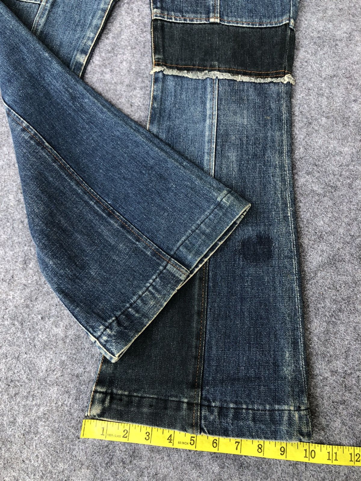 If Six Was Nine Vintage 90s🔥RNA INC🔥Thrashed Hybrid Flared Jeans LGB Size 28" / US 6 / IT 42 - 8 Thumbnail
