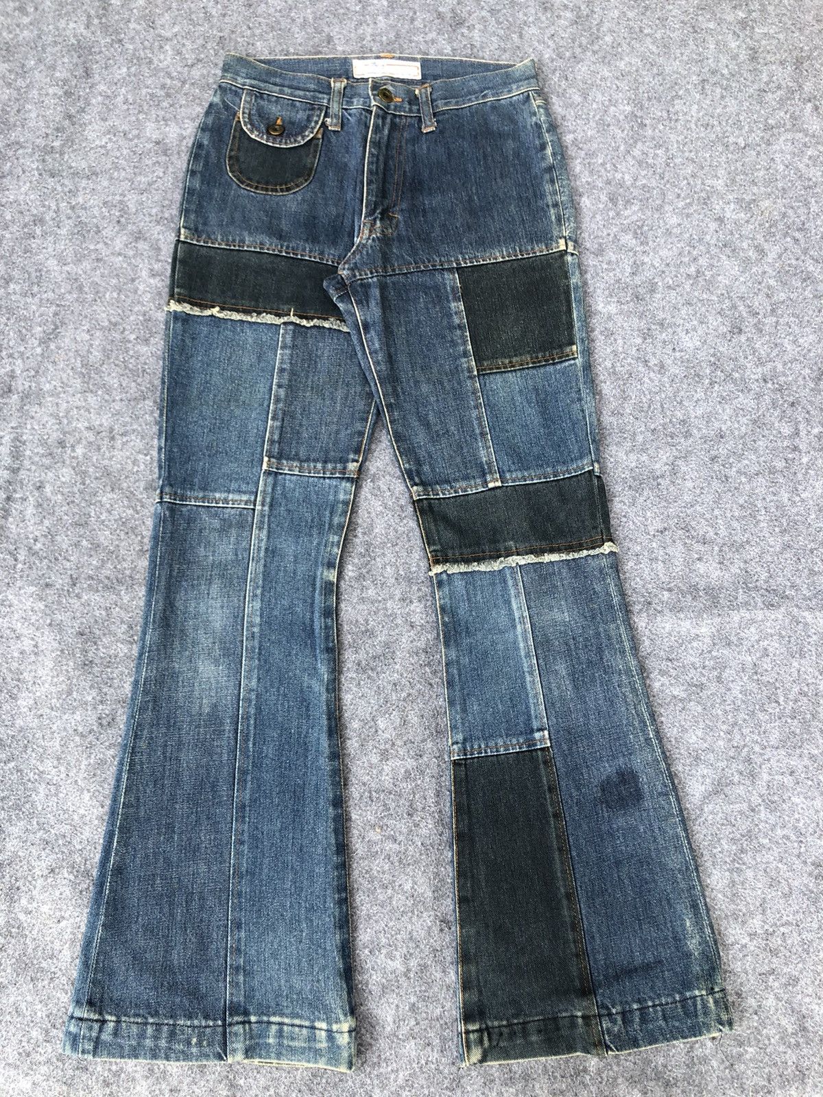 If Six Was Nine Vintage 90s🔥RNA INC🔥Thrashed Hybrid Flared Jeans LGB Size 28" / US 6 / IT 42 - 1 Thumbnail
