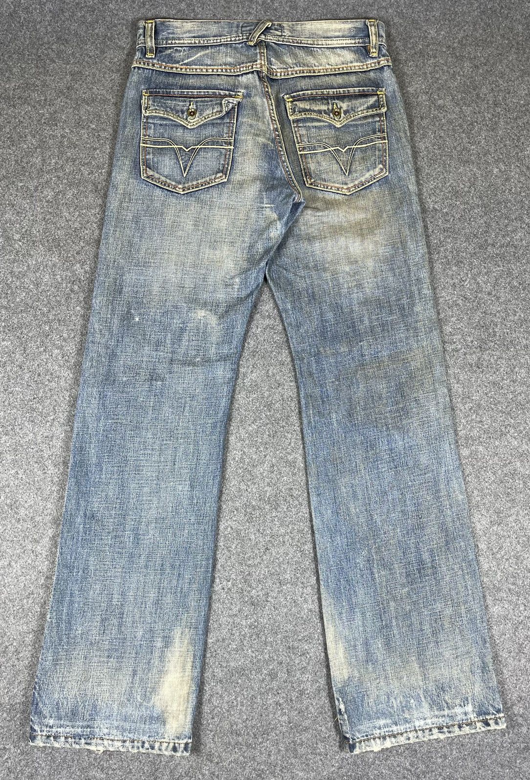 Vintage’90s🔥LA ROSE DES VENTS🔥Double Knee Distressed Denim