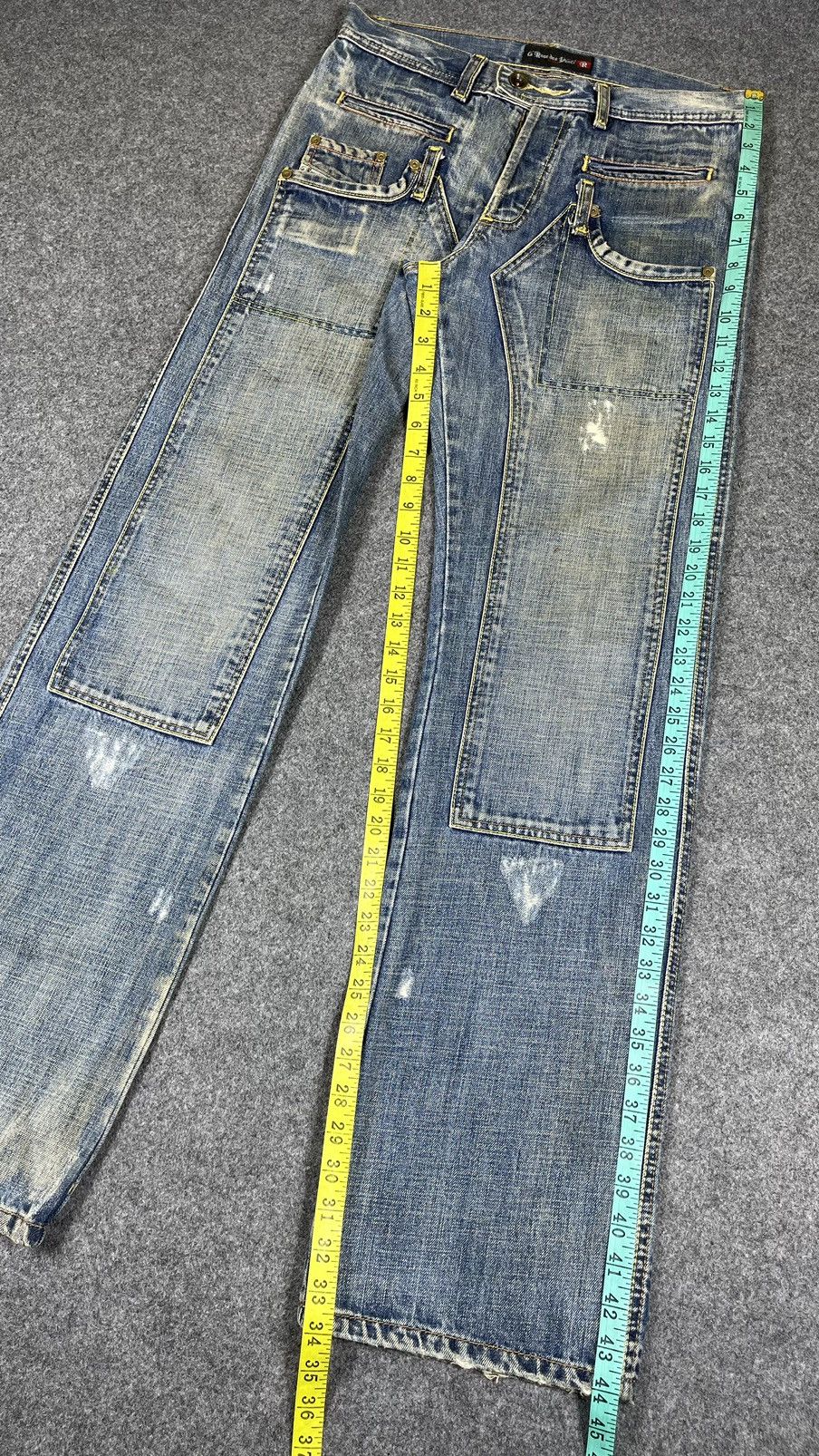 Vintage’90s🔥LA ROSE DES VENTS🔥Double Knee Distressed Denim