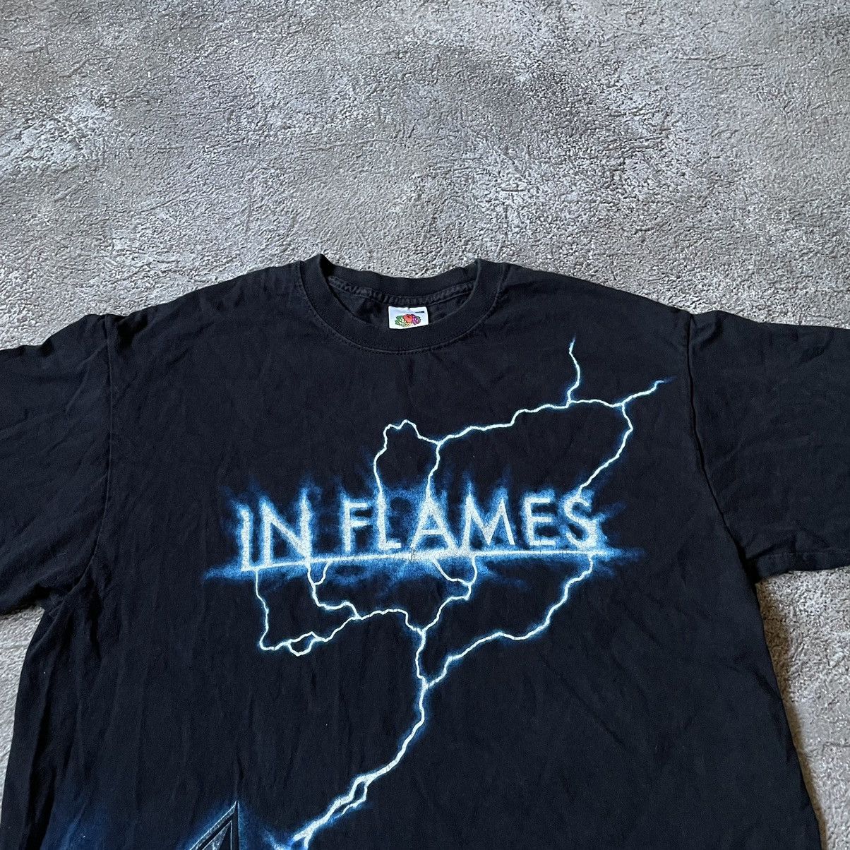 Vintage Vintage Y2K In Flames Lightning Graphic Tee Grunge Slim M Size US M / EU 48-50 / 2 - 5 Thumbnail