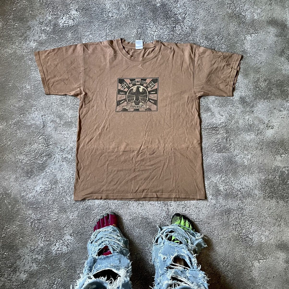 Vintage Vintage Y2K Machine Head Band Tee Sun Faded Grunge Boxy L Size US L / EU 52-54 / 3 - 1 Thumbnail