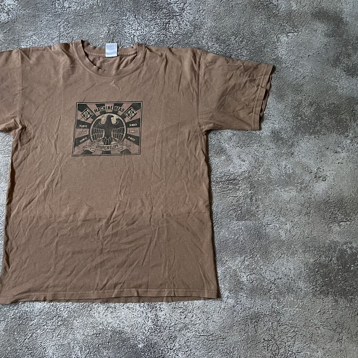 Vintage Vintage Y2K Machine Head Band Tee Sun Faded Grunge Boxy L Size US L / EU 52-54 / 3 - 3 Thumbnail