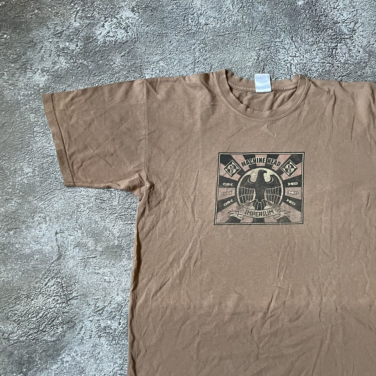 Vintage Vintage Y2K Machine Head Band Tee Sun Faded Grunge Boxy L Size US L / EU 52-54 / 3 - 4 Thumbnail