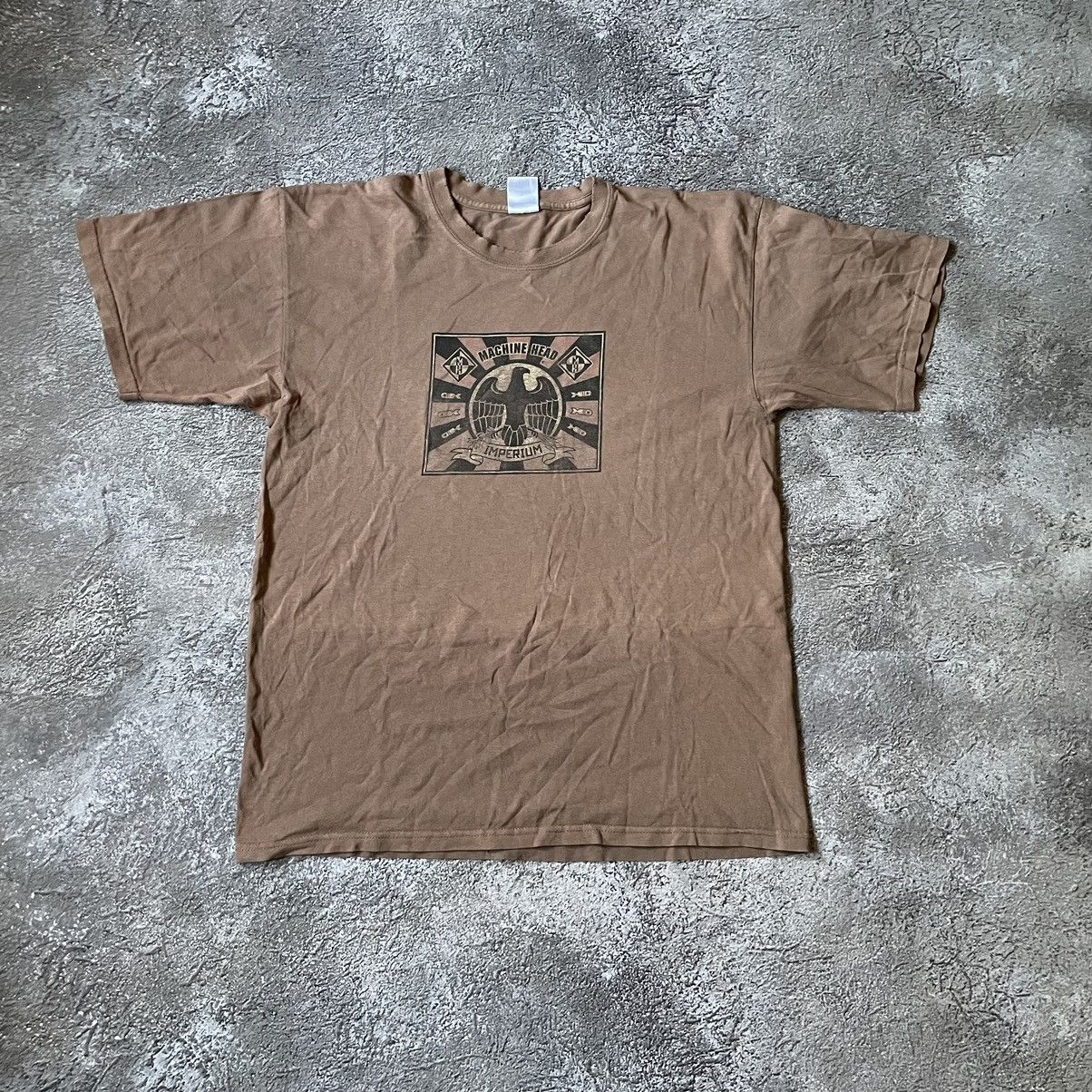 Vintage Vintage Y2K Machine Head Band Tee Sun Faded Grunge Boxy L Size US L / EU 52-54 / 3 - 2 Thumbnail