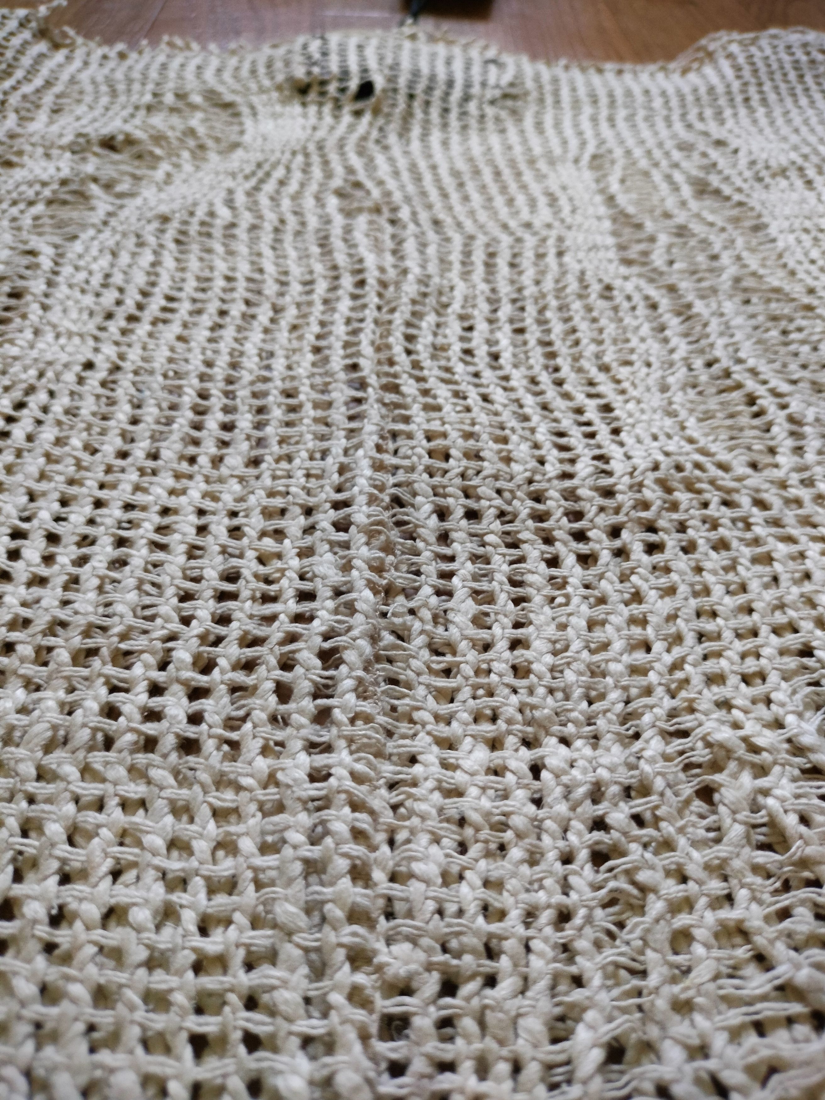 SHINE LUXURY Shine luxury "INCUBUS" woven distressed sweater Size US L / EU 52-54 / 3 - 8 Thumbnail