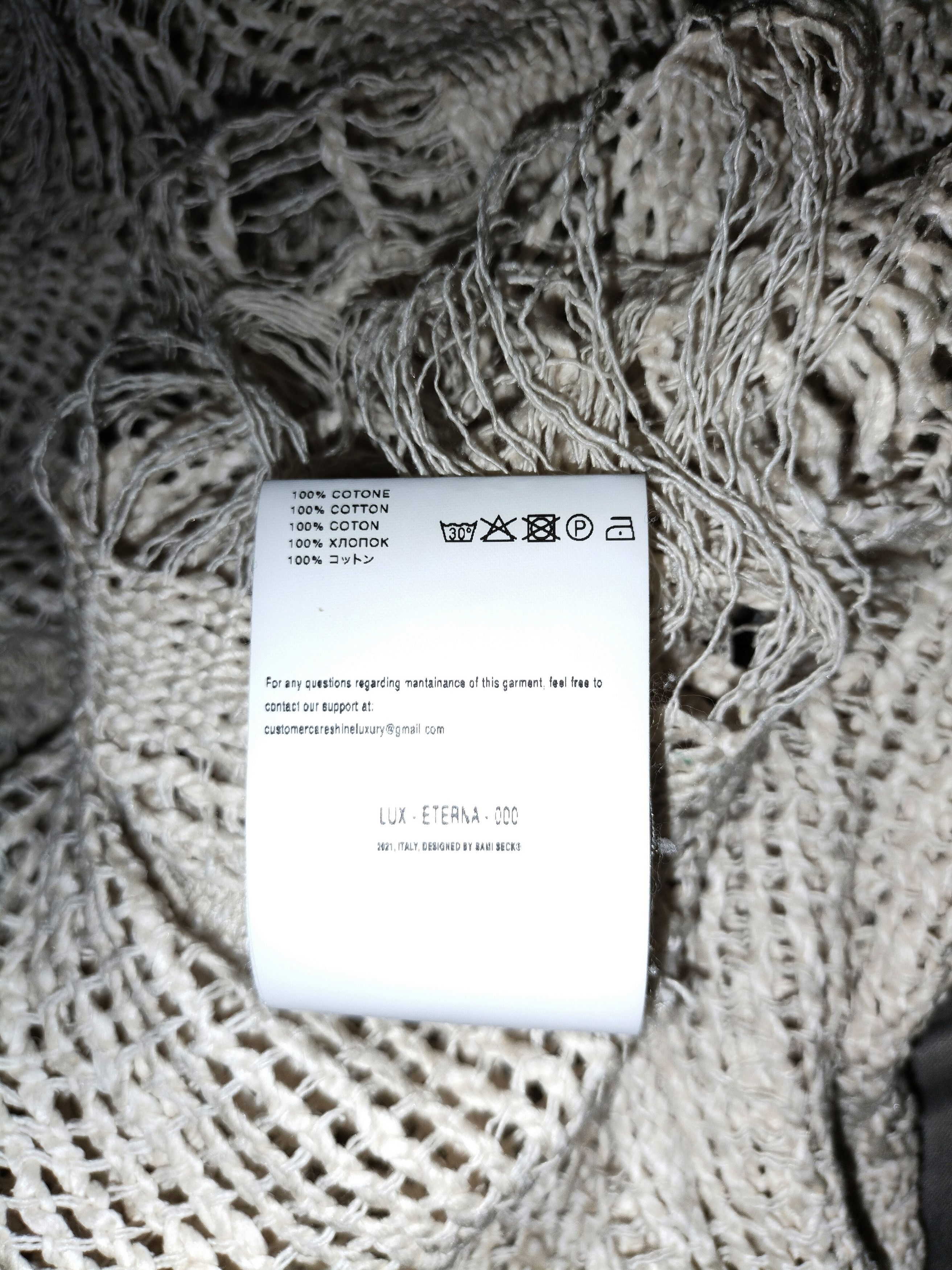SHINE LUXURY Shine luxury "INCUBUS" woven distressed sweater Size US L / EU 52-54 / 3 - 10 Thumbnail