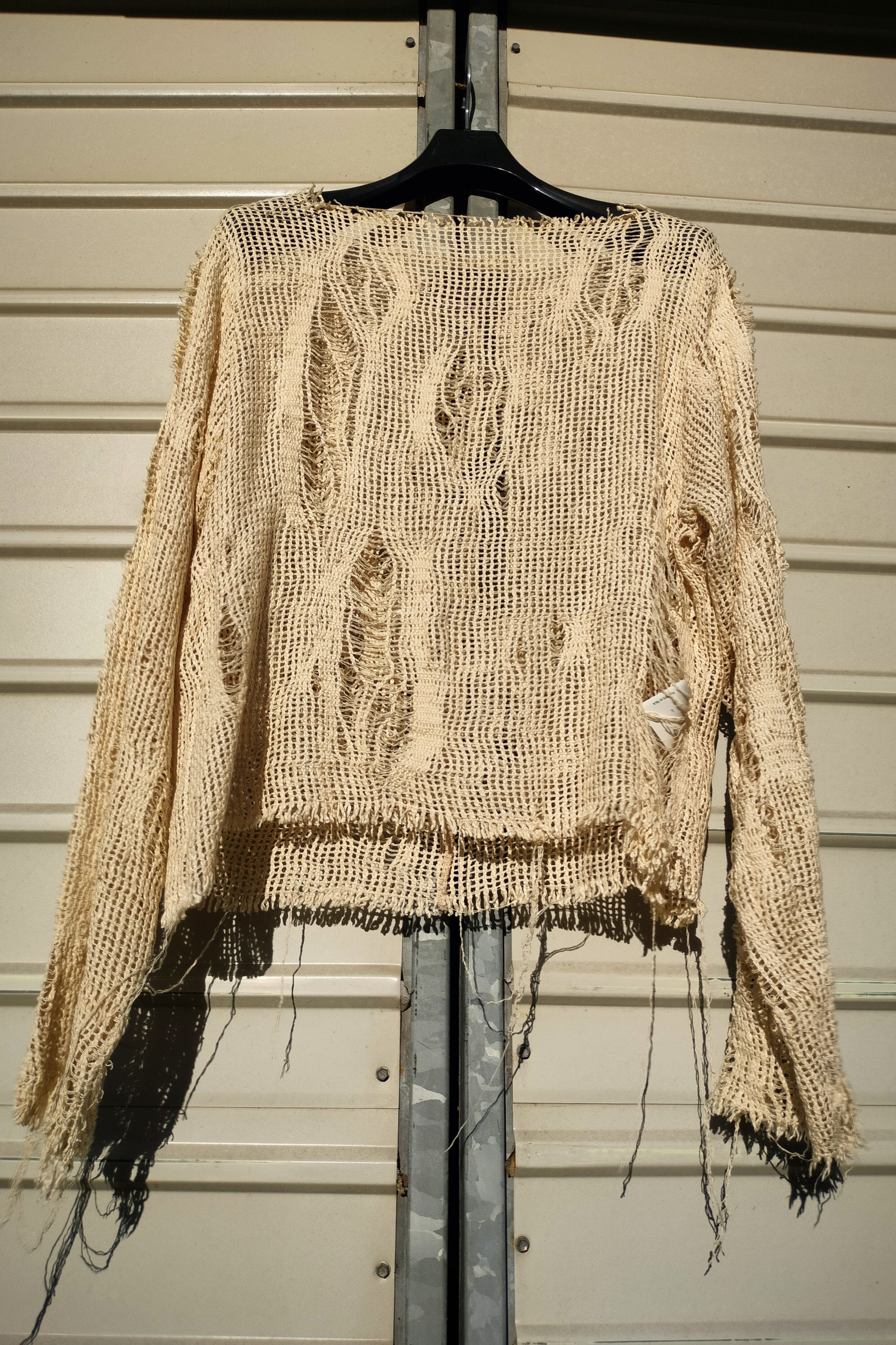 SHINE LUXURY Shine luxury "INCUBUS" woven distressed sweater Size US L / EU 52-54 / 3 - 3 Thumbnail