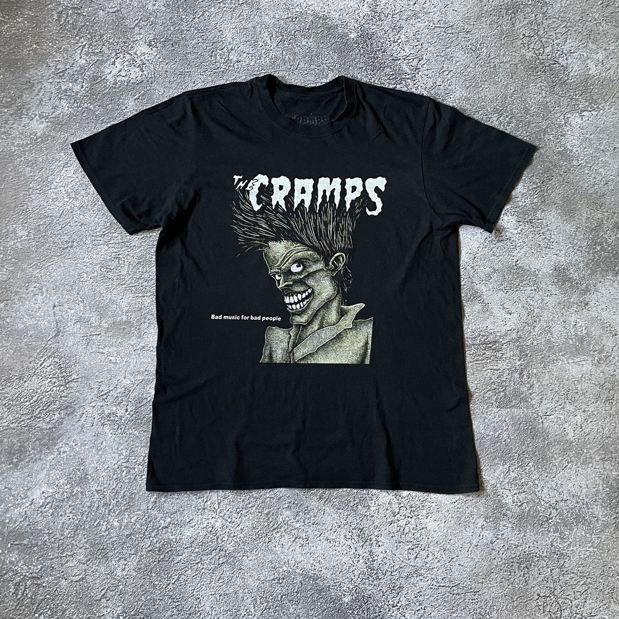 Vintage Vintage Y2K Cramps Band Tee Faded Black Punk Horror Slim L Size US L / EU 52-54 / 3 - 3 Thumbnail