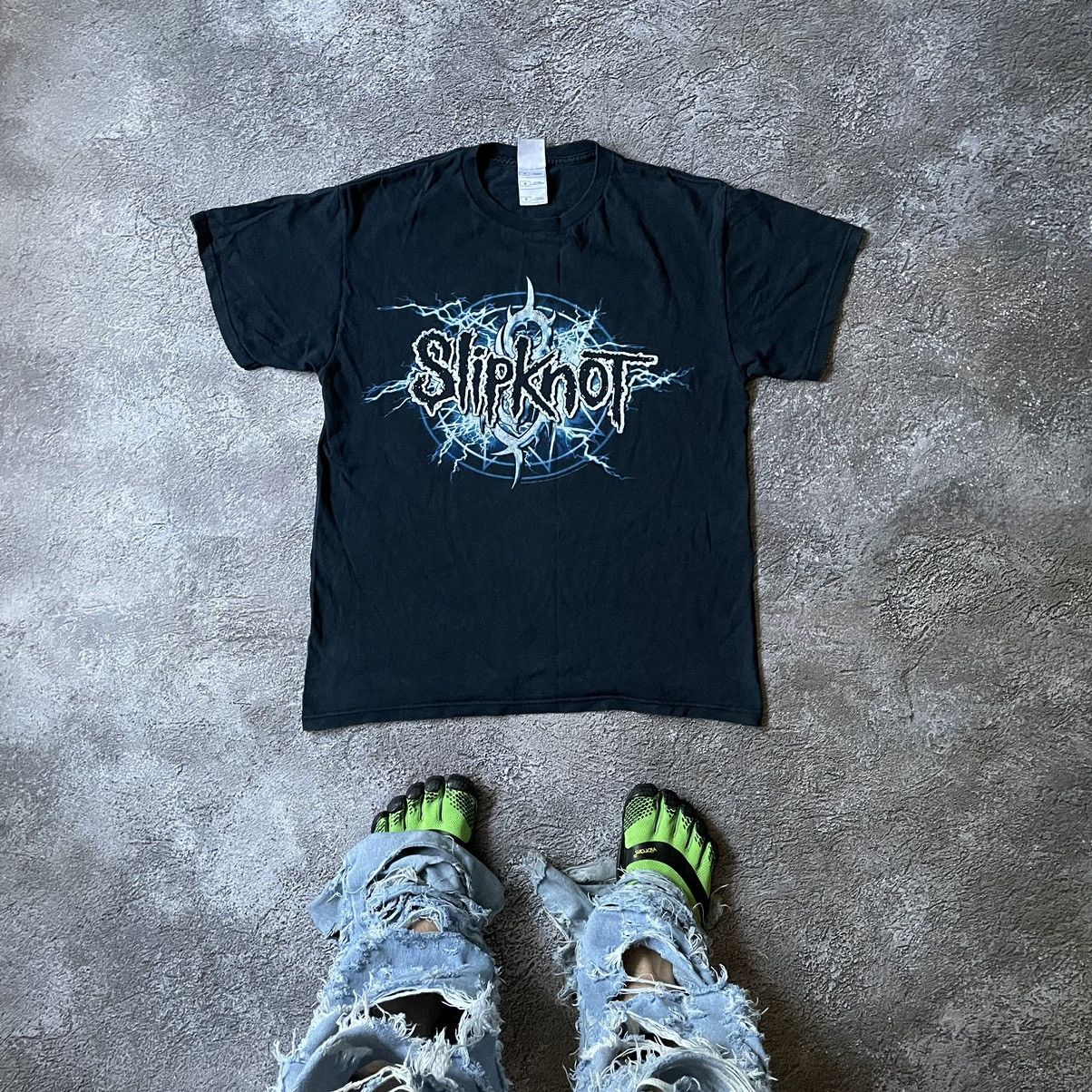 Vintage Vintage 90s Slipknot Graphic Tee Band Punk Grunge Washed M Size US M / EU 48-50 / 2 - 1 Thumbnail