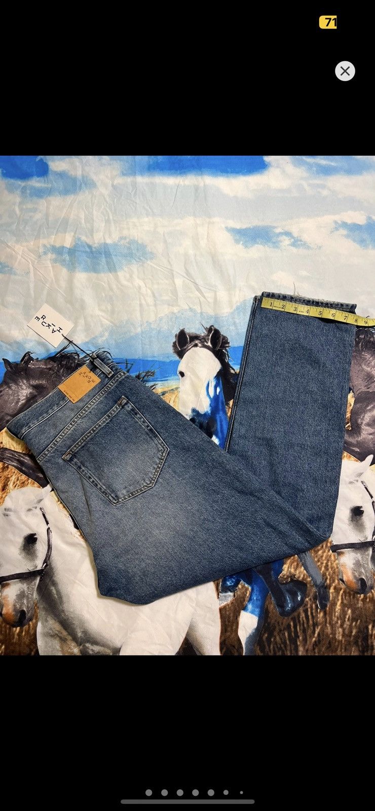image of haikure California Light Blue Wash Denim 38, Men's