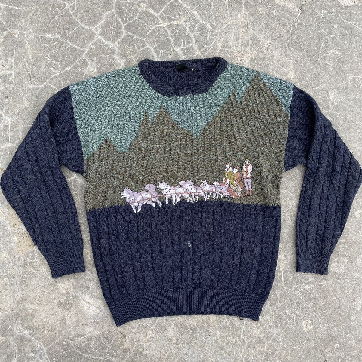 Vintage Vintage Sweater Knit Wool Alaska 90s Streetwear Style USA Size US L / EU 52-54 / 3 - 1 Thumbnail