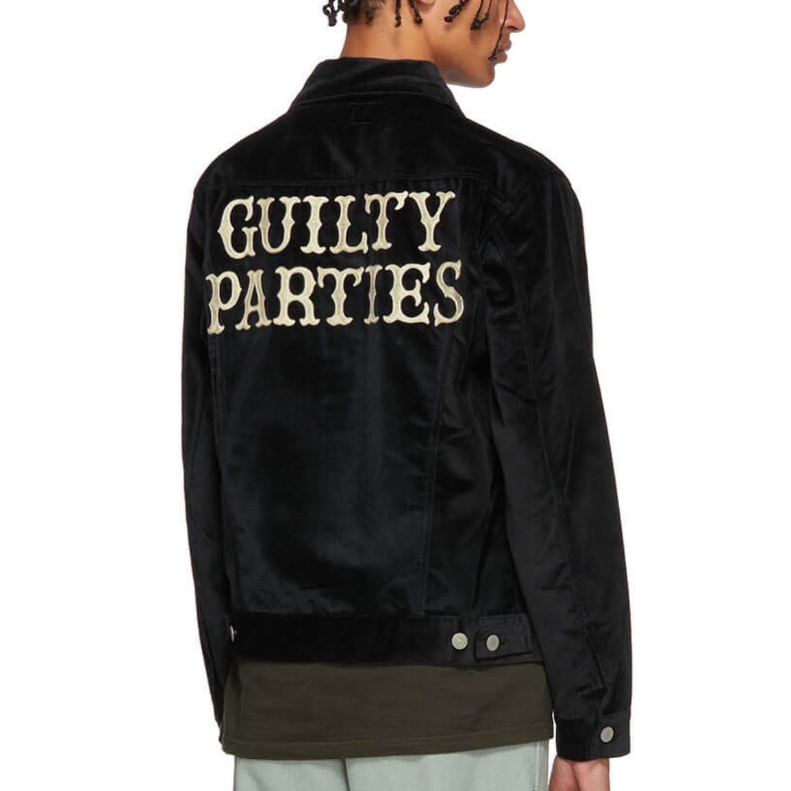 Wacko Maria WACKO MARIA BLACK VELOUR TRUCKER JACKET *GUILTY