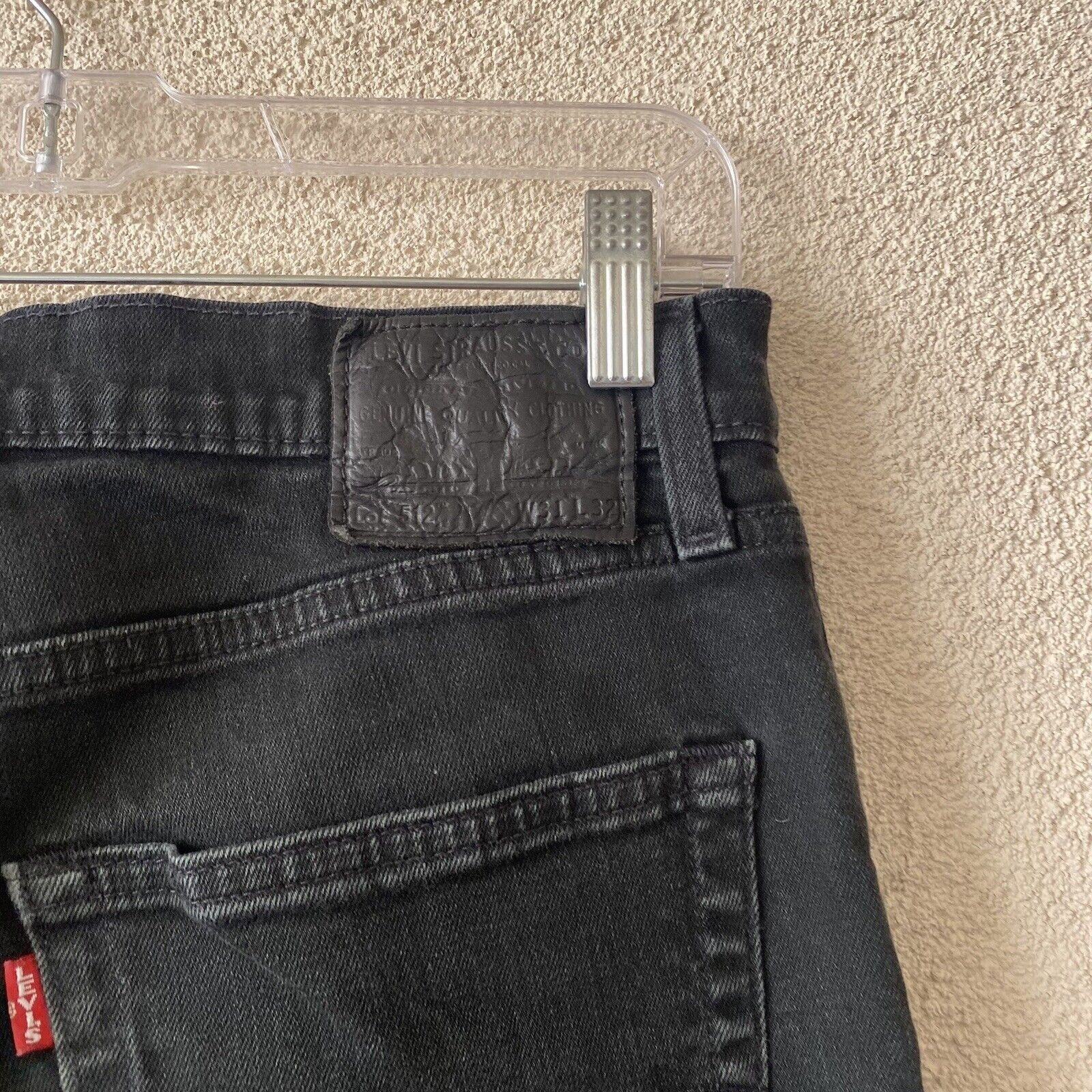Levi's LEVIS 512 Womens Jeans Black Skinny Taper Stretch Premium Bi Size 31" - 10 Thumbnail