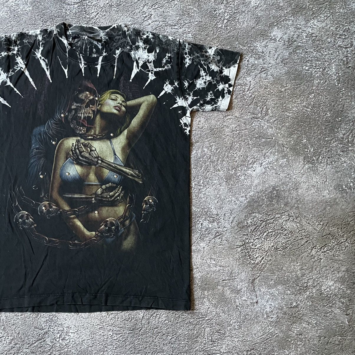 Vintage Vintage Y2K Graphic Tee Dark Abstract Grunge Black Slim M Size US M / EU 48-50 / 2 - 4 Thumbnail