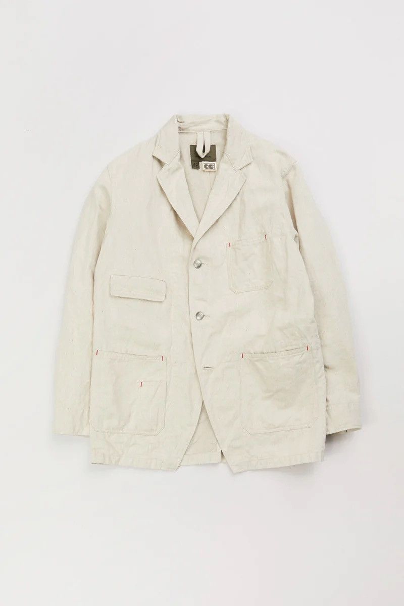 image of Nigel Cabourn Cc22 Work Jacket - C/l Denim - Ivory Japan, Men's (Size XL)