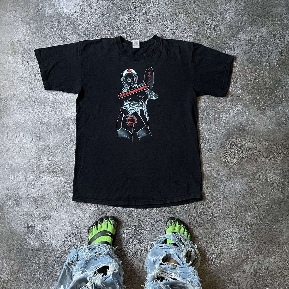 Vintage Vintage Y2K Rammstein Graphic Tee Band Tee Grunge Dark L Size US L / EU 52-54 / 3 - 1 Thumbnail
