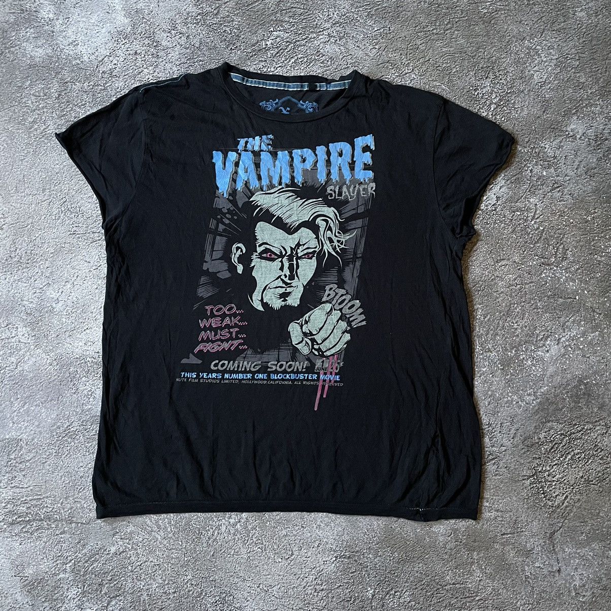 Vintage Vintage Y2K Vampire Graphic Tee Grunge Streetwear Relaxed L Size US L / EU 52-54 / 3 - 3 Thumbnail