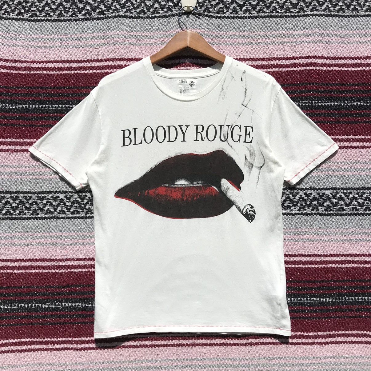 image of Hot ItemPpfm Bloody Rouge Tee Ppfm in White, Men's (Size Medium)