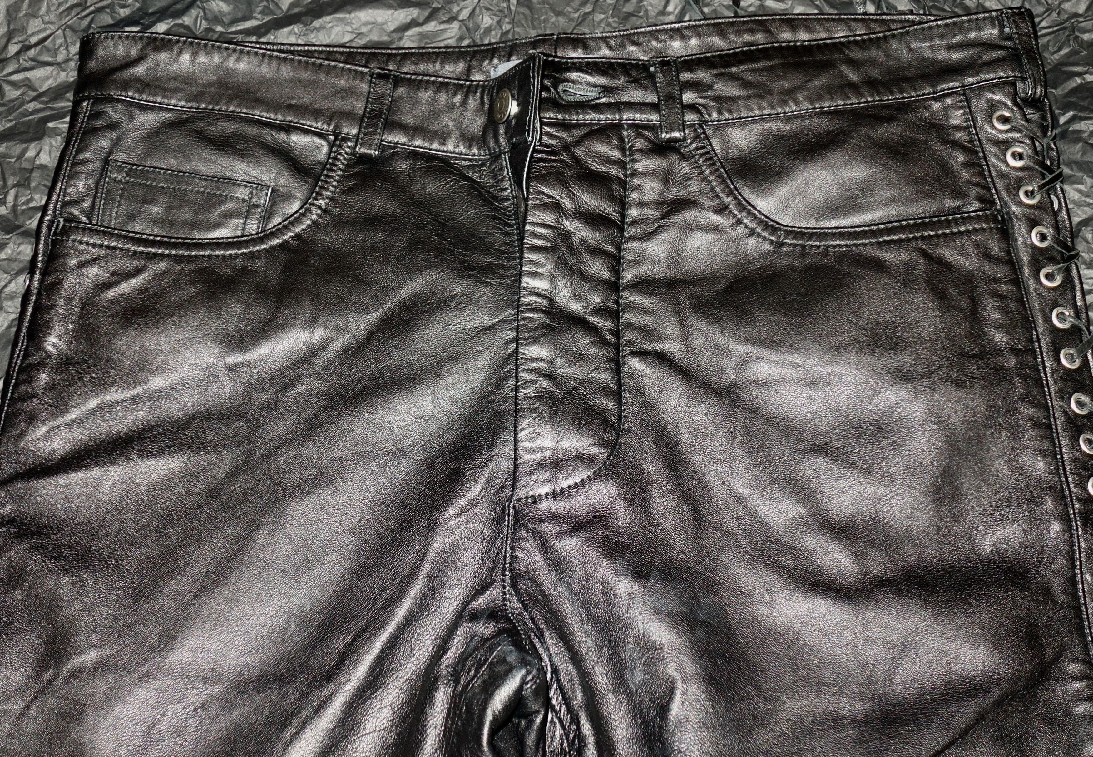 McQ Alexander McQueen Leather S&M / Biker / Lace Up Jeans Size US 32 / EU 48 - 2 Preview