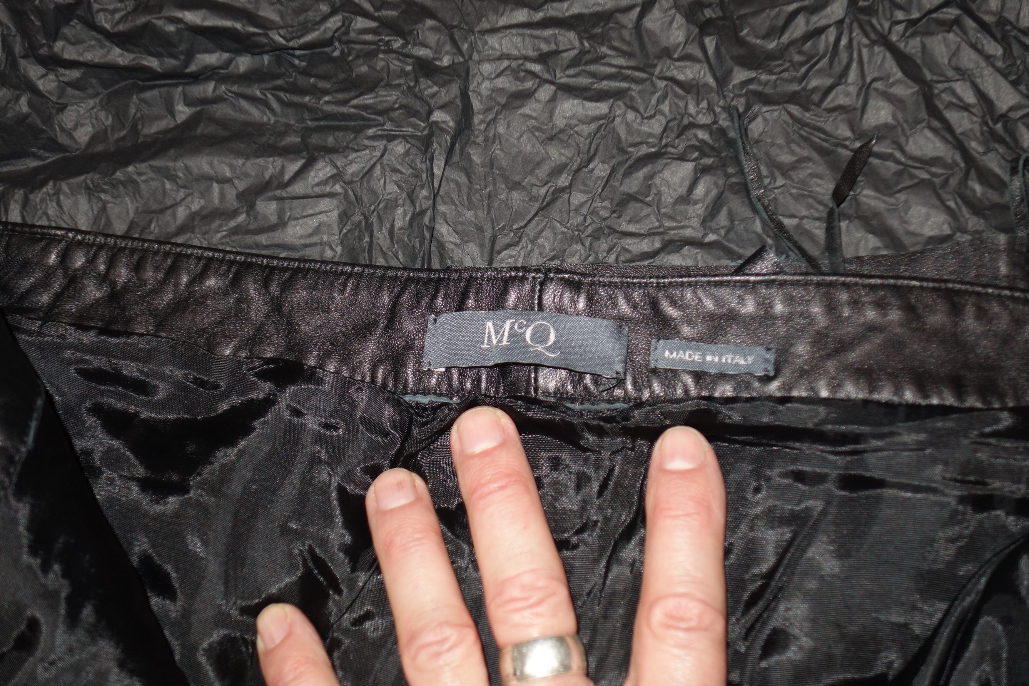 McQ Alexander McQueen Leather S&M / Biker / Lace Up Jeans Size US 32 / EU 48 - 6 Thumbnail
