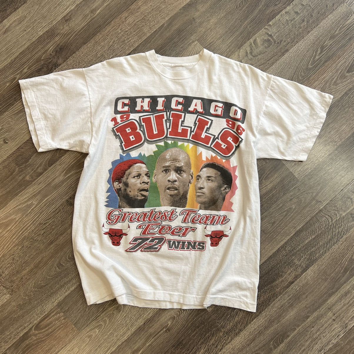 Rap Tees 1996 Chicago bulls bootleg 72 wins shirt Size US L / EU 52-54 / 3 - 1 Thumbnail