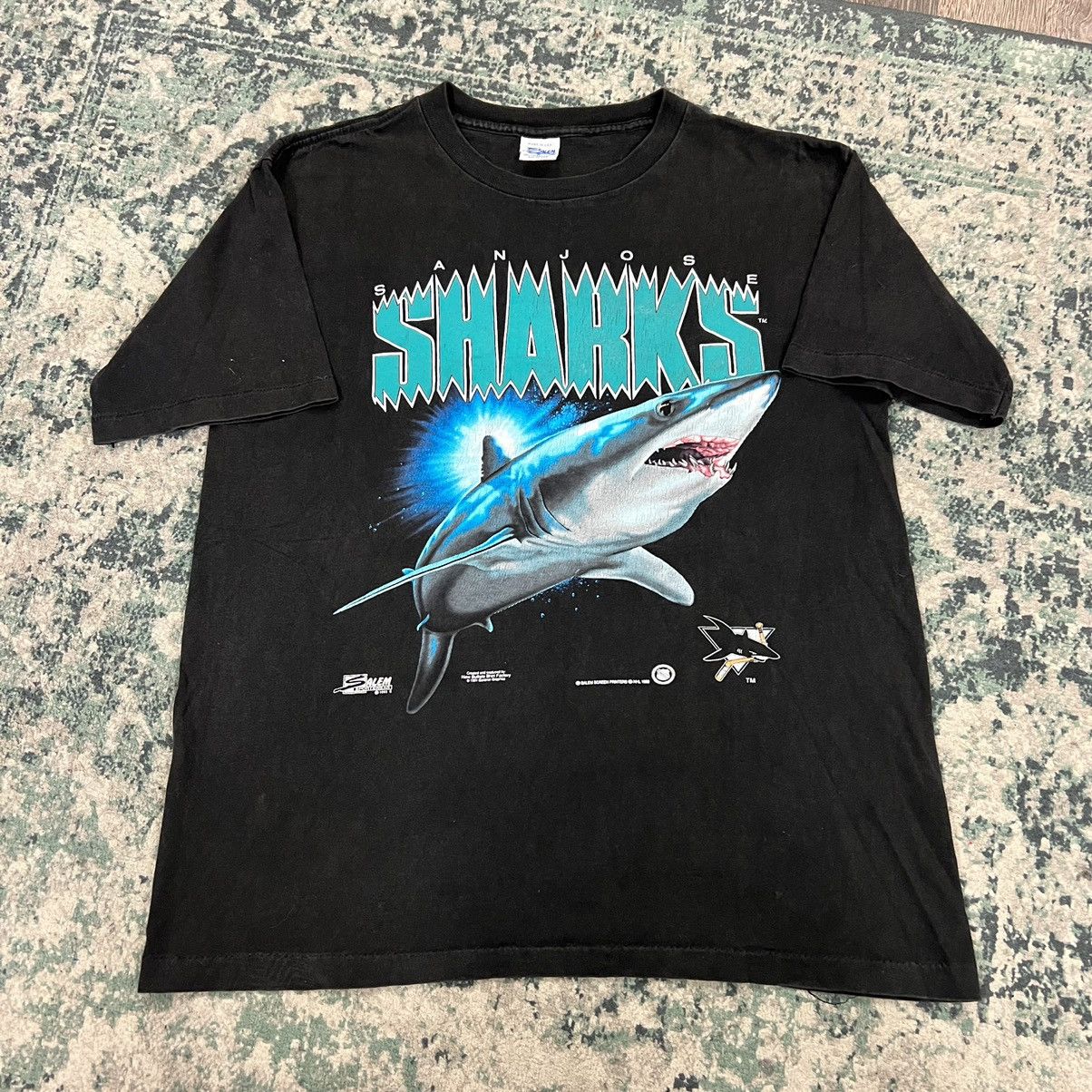 Vintage Vintage San Jose sharks hockey shirt 1991 Size US L / EU 52-54 / 3 - 2 Thumbnail