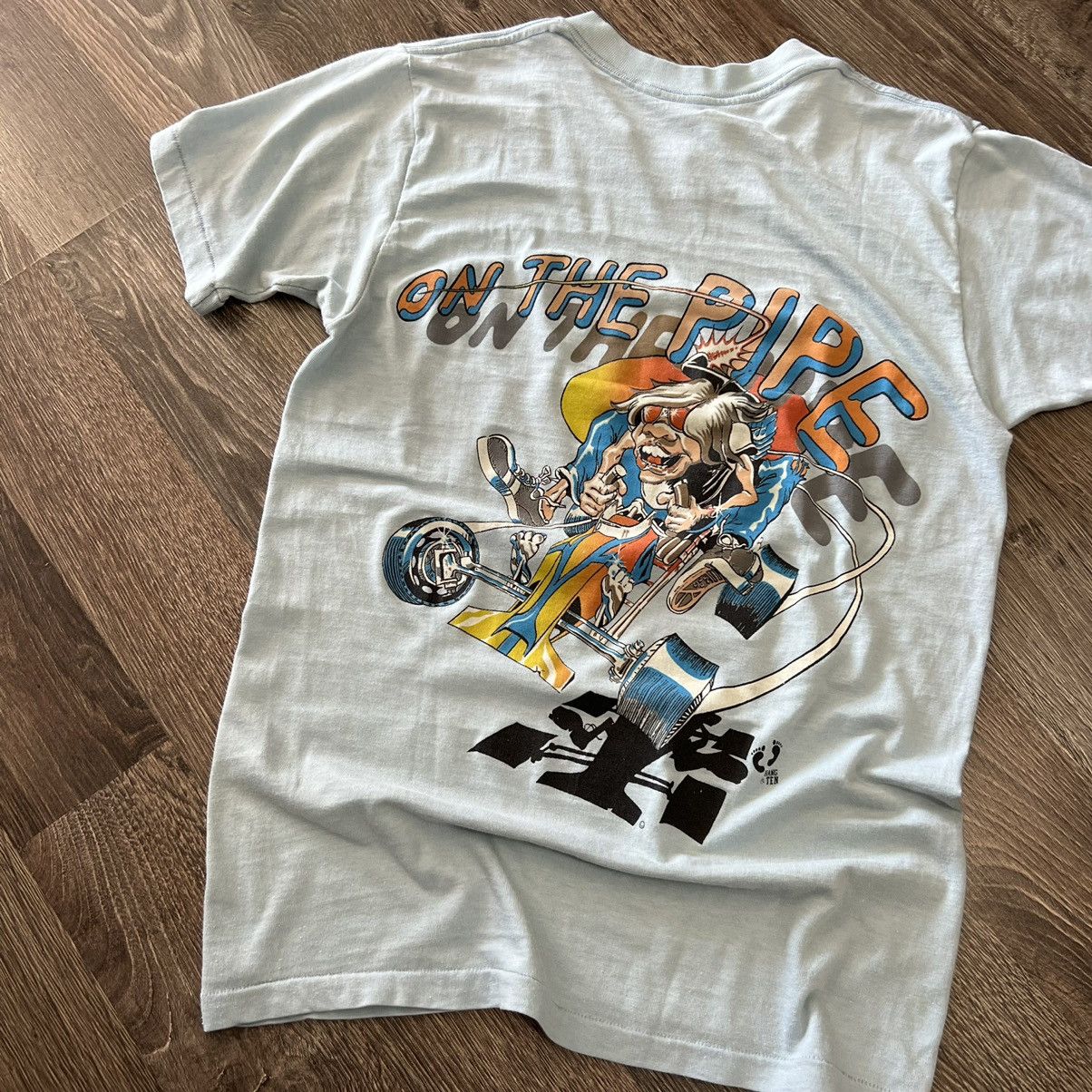Vintage 1960s On the pipe Hangten t shirt