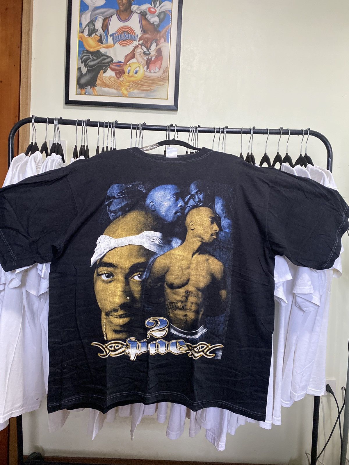 image of Band Tees x Vintage 00’S Tupac Shirt in Black, Men's (Size XL)