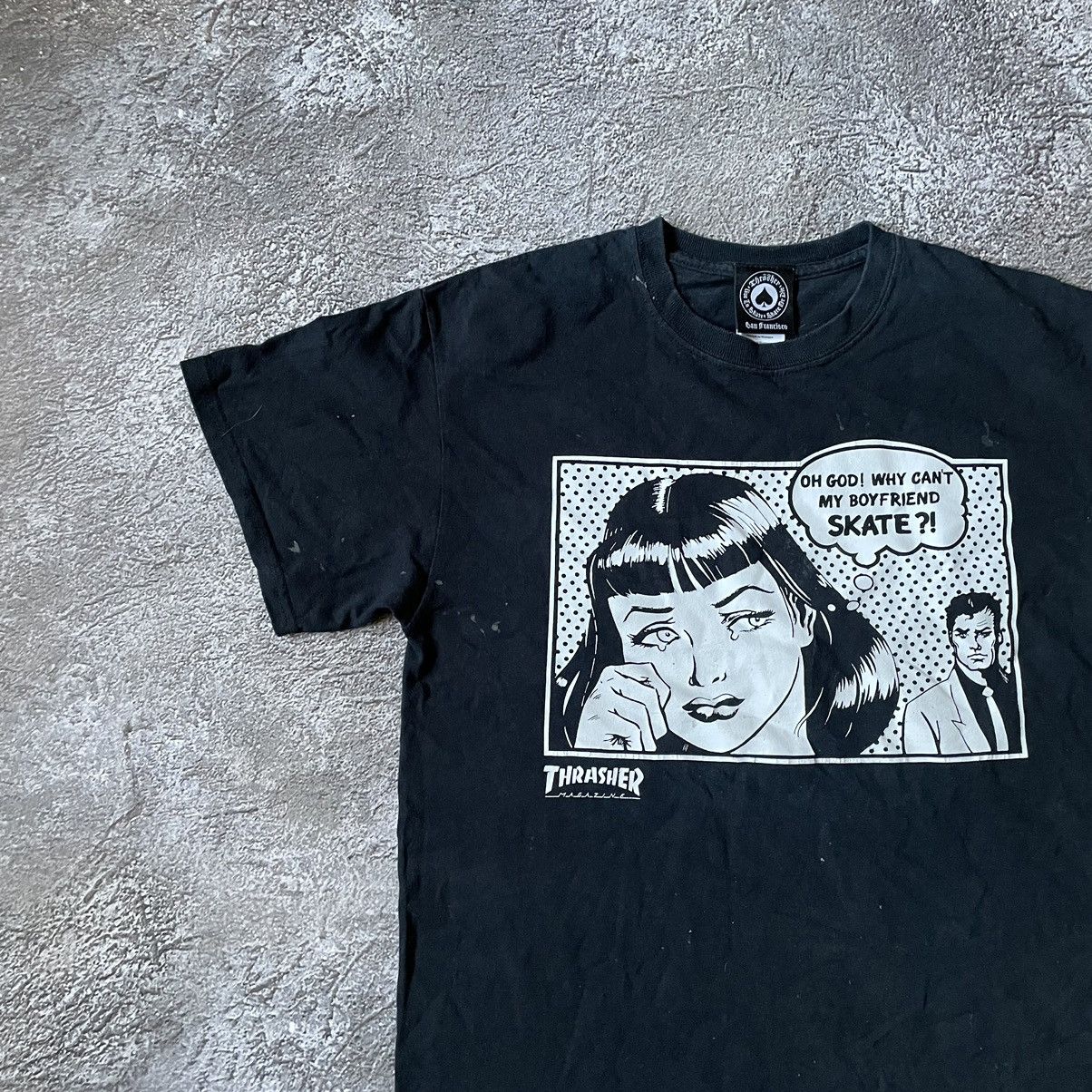 Thrasher Vintage Y2K ADULT FUNNY Tee WHY CANT BOYFRIEND M Size US M / EU 48-50 / 2 - 4 Thumbnail