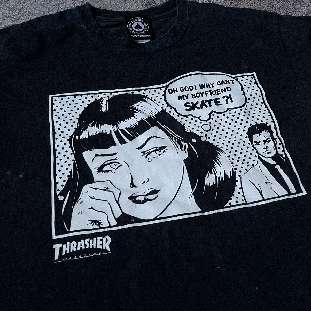 Thrasher Vintage Y2K ADULT FUNNY Tee WHY CANT BOYFRIEND M Size US M / EU 48-50 / 2 - 6 Thumbnail