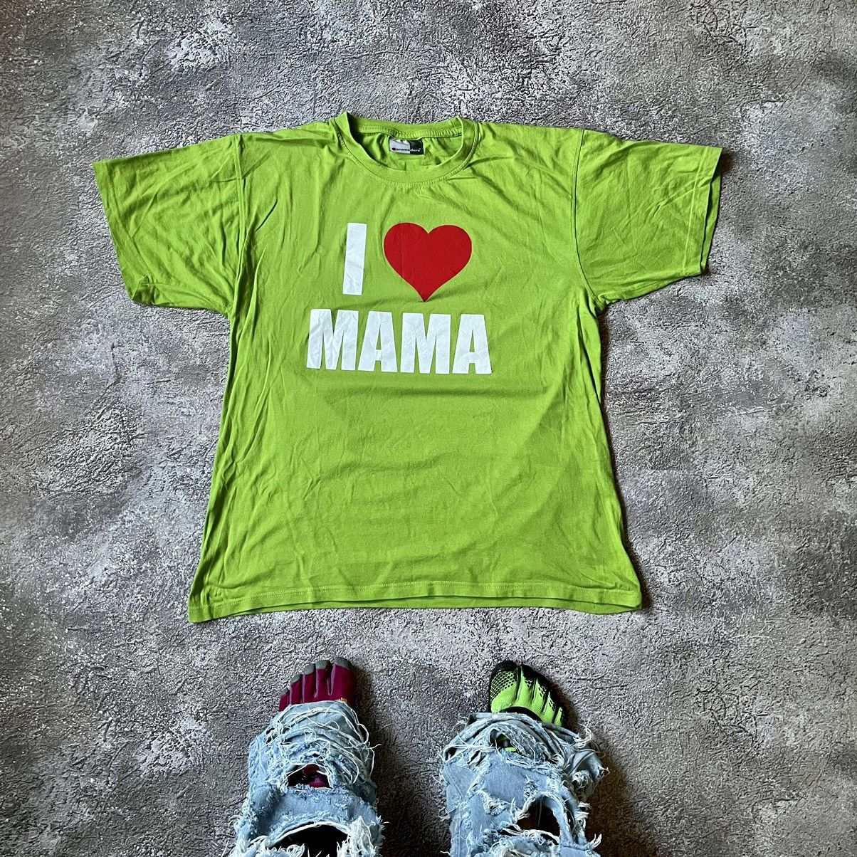 Vintage Vintage Y2K Lime Green Graphic Tee I Love Mama Slogan XL Size US XL / EU 56 / 4 - 2 Thumbnail