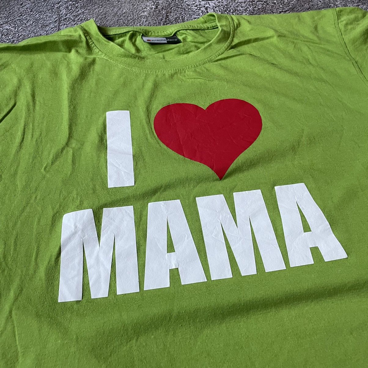 Vintage Vintage Y2K Lime Green Graphic Tee I Love Mama Slogan XL Size US XL / EU 56 / 4 - 7 Thumbnail